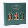 FEESHOW Christmas Themed Hand Cream Gift Box 3 Pack Hydrating Lotion for Dry Skin Winter Care Routine Green One Size view 1