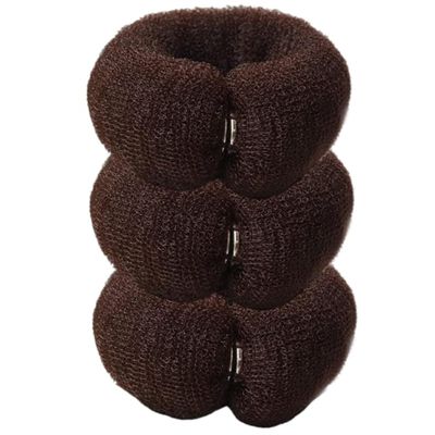 Hair Bun Maker, 3PCS 6.7 Inch Hair Donuts for Buns, Soft Elastic DIY Ponytail Holder for Women