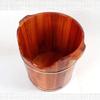 XYIANG Foot Spa Wooden Barrel Foot Washing Bucket, Toon Wood Steaming Foot Washing Bucket, Wooden Foot Bath, Wooden Foot Washing Unilateral Foot Bucket with Lid view 2