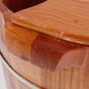 XYIANG Foot Spa Wooden Barrel Foot Washing Bucket, Toon Wood Steaming Foot Washing Bucket, Wooden Foot Bath, Wooden Foot Washing Unilateral Foot Bucket with Lid view 4