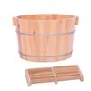 XYIANG Wood Foot Bath Bucket Foot Tub for Soaking Feet, Foot Bath Spa Tub, Foot Soak Bucket, Foot Basin for Adults, Wood Bucket for Pedicure Easy to Use(B) view 1