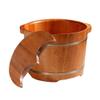 XYIANG Wood Foot Bath Bucket Foot Spa Bucket with Lid,Foot Wash Basin for Foot Bath,Solid Oak Wood Foot Soaking Barrel Bucket,Foot Soaking Tub Easy to Use view 1