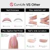 CurvLife Short Square Press On Nails, Milk Cloud Milky White, Soft Gel view 4
