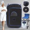 ChronosGear 1000W Portable Steam Sauna, Foldable Personal Sauna Tent with a Steam Pot and a Folding Chair, One Person Full Body Spa for Home view 2