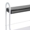CRYBY Foot Bath Trolley, 2 Tiers Pedicure Stool Cart Manicure Foot Rest with Foot Pad & 4 Swivel Wheels, Foot Massage Table Station Salon Spa Trolley Cart Nail Esthetician Stand (Black, White) view 4