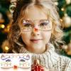 10 Sheets Christmas Face Tattoo Xmas Tree Santa Claus Eyeliner Makeup Patches Temporary Tattoos For Women Girls, Christmas Rave Party Favor Supplies Fake Tattoo Sticker Snowman Decals Stocking Stuffer view 3