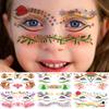 10 Sheets Christmas Temporary Tattoos For Face Eyeliner Makeup Patches Decals, Xmas Tree Santa Claus Snowman Fake Tattoo Sticker For Women Kids Christmas Rave Party Favor Supplies Stocking Stuffers view 3