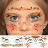 10 Sheets Christmas Temporary Tattoos For Face Eyeliner Makeup Patches Decals, Xmas Tree Santa Claus Snowman Fake Tattoo Sticker For Women Kids Christmas Rave Party Favor Supplies Stocking Stuffers view 4