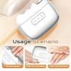 3-in-1 Automatic Electric Nail Clipper with Polishing, Upgraded Electric Nail Trimmer Polisher with LED Light and Nail Scraps Storage, Portable Smart Nail Clipper for Thick Toenails Seniors (White) view 4