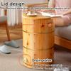 50/60cm High Foot Bath Bucket, Solid Wood Foot Massager, Large Pedicure Soak Basin with Lid, Suitable for Home, Foot Massage Parlor, Pedicure Shop(14.2x19.7in) view 4