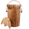 XYIANG Foot Spa Foot Bath Foot Soak Handmade Wooden Foot Spa Wooden Barrel Wooden Foot Soaking Sauna Foot Tub Massage Spa Sauna Foot Spa for Home view 1