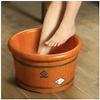 XYIANG Wooden Barrel Foot Spa Wooden Foot Washing Bucket, Oak Footbath, Foot Bath Barrel for Household, Foot Soaking Barrel, Foot Relaxing Foot Massage Bucket, Pain Fatigue Relief,Relie view 3