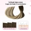 XDhair Invisible Tape in Hair Extensions Human Hair 18 Inch #3/8/22 view 2