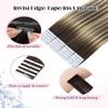 XDhair Invisible Tape in Hair Extensions Human Hair 18 Inch #3/8/22 view 4