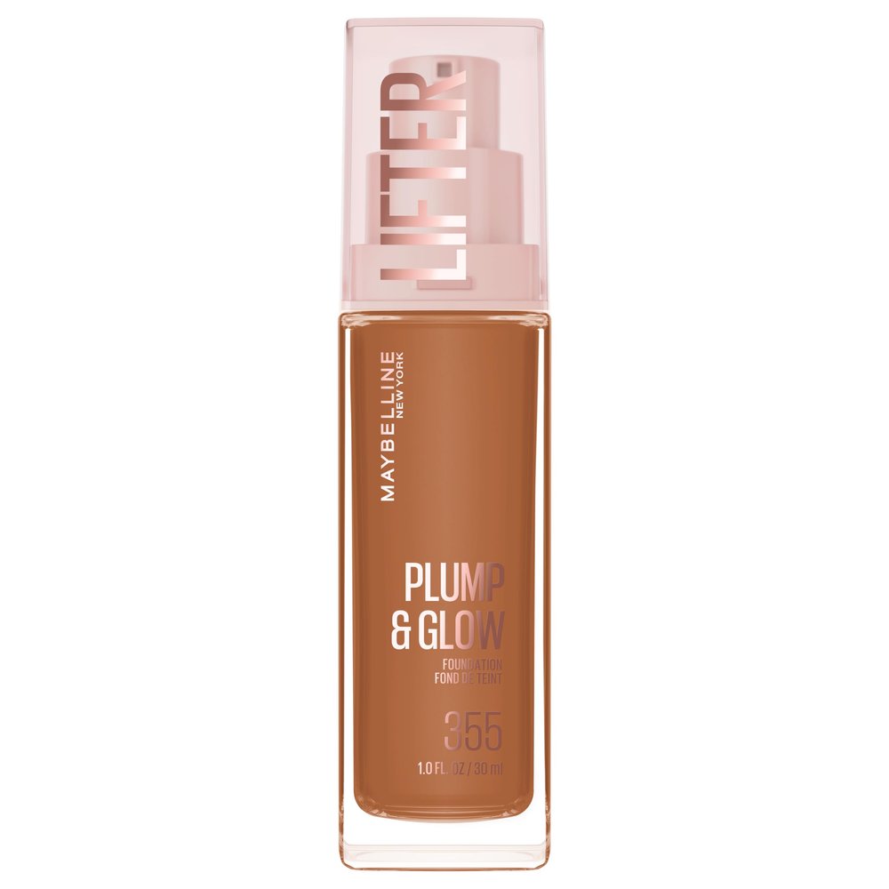 Maybelline Lifter Plump & Glow Foundation, 90% Skincaring Formula, 355