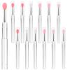 12 Pcs Lip Mask Applicator, Silicone Lip Brush with Caps Reusable Lip Balm Applicator Makeup Beauty Brushes for Lipstick Gloss Mask Oil (4 Colors) view 1