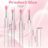 12 Pcs Lip Mask Applicator, Silicone Lip Brush with Caps Reusable Lip Balm Applicator Makeup Beauty Brushes for Lipstick Gloss Mask Oil (4 Colors) view 2