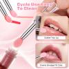12 Pcs Lip Mask Applicator, Silicone Lip Brush with Caps Reusable Lip Balm Applicator Makeup Beauty Brushes for Lipstick Gloss Mask Oil (4 Colors) view 4