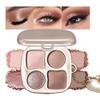 4 Colors Warm Neutral Nude Eyeshadow Makeup Palette with Mirror  Matte & Shimmer High Pigment Blendable Long-Lasting Mini Everyday Eye & Contour Makeup Palette, Perfect for Blue, Green & Brown Eyes view 2