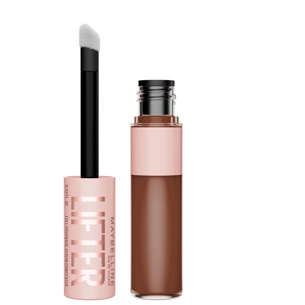 Maybelline Lifter Serum Concealer, Radiant Concealer with Full Coverage, Includes 2% Peptides + Caffeine to Hydrates & Brightens Under Eyes, 110, 1 Count