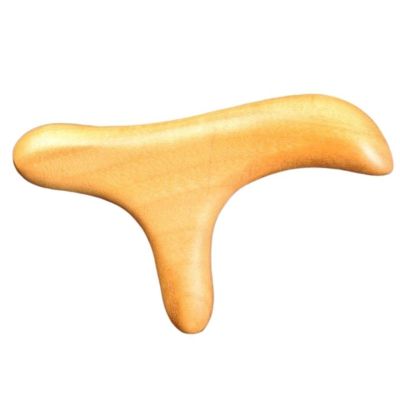 1 PCS Neck Foot Sandalwood Trigger Point Massage Gua Sha Tools Home Gym Professional Therapy Massage Tool for Back Leg Hand Face(Small-Yellow)