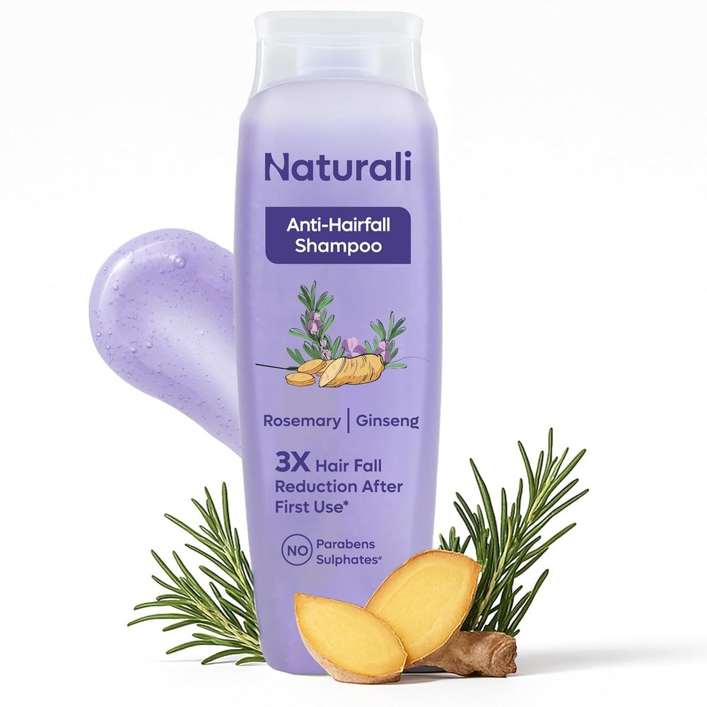 Anti-Hairfall Shampoo with Rosemary, Korean Ginseng & Biotin | Proven 3x Lesser Breakage from 1st Use | Promotes Hair Growth | Sulphate & Paraben Free Everyday Shampoo For Women & Men | 100ml