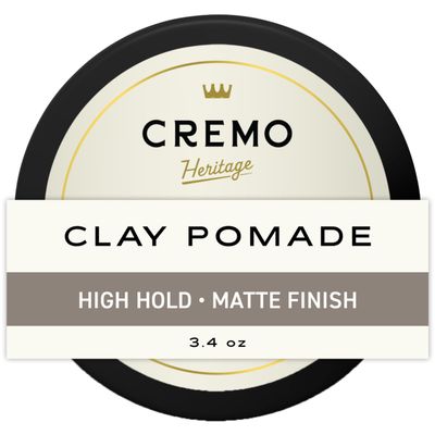 Cremo Mens Hair Styling Clay, Premium Barber Grade Sculpting Clay for Hair Styling, 3.4 Oz