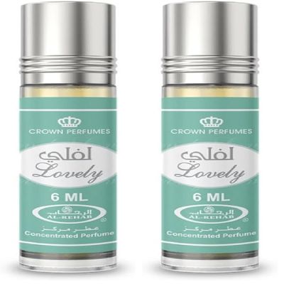 Al-Rehab perfumes Lovely Concentrated Perfume Rollerball for Unisex, 0.2 Ounce (Pack of 2)