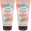 I LOVE English Rose Scented Hand and Nail Cream - Hand Cream for Dry Hands - Vitamin E, Coconut Oil, and Shea Butter - Silicone Free - 3.4 oz (Pack of 2) view 1