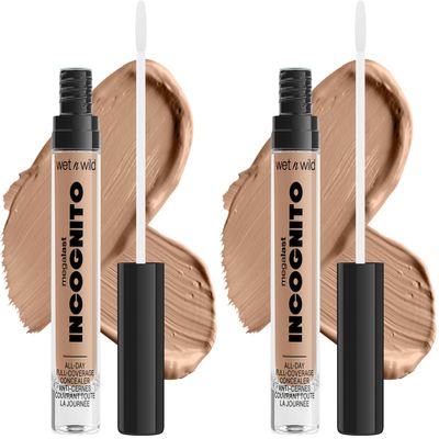 wet n wild Mega Last Incognito All-Day Full Coverage Liquid Matte Concealer, Medium Golden, 0.18 Ounce (Pack of 2)