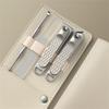 4pcs Nail File Nail Scissors Clipper Manicure Pedicure Kit Convenient to Use Manicure Set Sturdy for Travelling,Light Green,A view 1