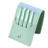 4Piece Tweezers for Women, Tweezer Set for Facial Hair Eyebrow Tweezers Men Eyebrow Chin Twizzers Kit Hair Grooming with Leather(Green 4 in 1) view 1