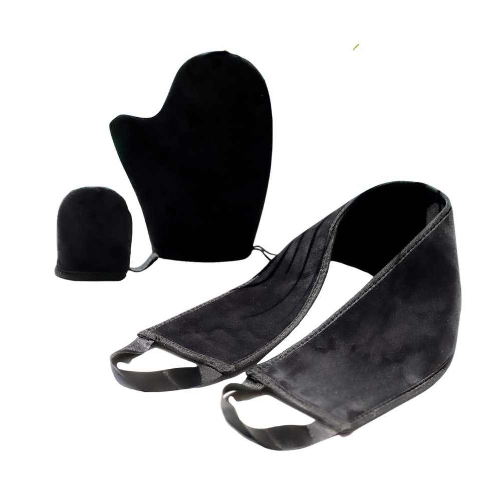 JDUBQUEEN Set of 3 Reusable Self Tanning Mitts  Exfoliating, Body & Face Applicator Gloves for Self-Tanner  Streak-Free, Washable, Eco-Friendly Tanning Kit