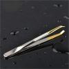 1PCS Eyebrow Tweezers Facial Hair Removal Clip Stainless Steel Flat Slant Tip Eyebrow Eyelash Makeup Tweezer Beauty Tools(Black) view 4