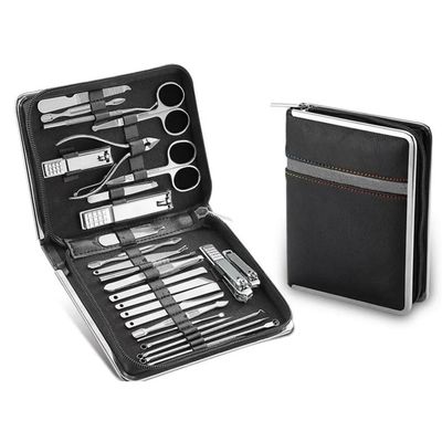 26 pcs Manicure Set Decoration Foot Tool and Nail Clipper Stainless Steel Nail Clipper Set,Black