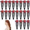 20Pcs Ladybug Hair Clips for Girls, 2 Inch Cute Snap Hair Barrettes for Toddler Girls Ladybug Gifts for Women, Water Drop Non Slip Hairs Accessories for Kids Teens, Toddlers view 1