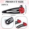 20Pcs Ladybug Hair Clips for Girls, 2 Inch Cute Snap Hair Barrettes for Toddler Girls Ladybug Gifts for Women, Water Drop Non Slip Hairs Accessories for Kids Teens, Toddlers view 2