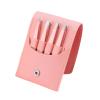 4Piece Tweezers for Women, Tweezer Set for Facial Hair Eyebrow Tweezers Men Eyebrow Chin Twizzers Kit Hair Grooming with Leather(Pink 4 in 1) view 1