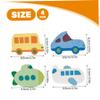 4PCS Baby Sponge for Bathing, Cartoon Soft Baby Bath Sponge, Cute Shower Washcloths for Toddler Kids, Sports Cars + Buses + Submarines + Planes.. view 2