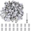 100 Pcs Small Sanding Bands Nail Drill Bit, 240 Grit Fine Nail Sanding Bands Drill Tips Professional White Band with Nails Sandings Bit for Natural Acrylic Nails, Manicure Pedicure Shaping Polishing view 1
