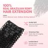 SIYUSI Kinky Curly Clip In Extensions, Luxurious Thickness, Premium Brazilian Remy Hair Clip Ins, Invisible & Scalp-Friendly, Natural Black Color, 4.23oz, 7Pcs (18 Inch) view 3