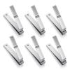 6Pcs Straight Nail Clippers for Thick Nails, Stainless Steel Toenail Clippers, Large Straight Edge Nail Cutters, Heavy Duty Fingernail Clipper for Men Women view 1