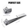 6Pcs Straight Nail Clippers for Thick Nails, Stainless Steel Toenail Clippers, Large Straight Edge Nail Cutters, Heavy Duty Fingernail Clipper for Men Women view 2