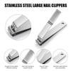 6Pcs Straight Nail Clippers for Thick Nails, Stainless Steel Toenail Clippers, Large Straight Edge Nail Cutters, Heavy Duty Fingernail Clipper for Men Women view 3