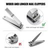 6Pcs Straight Nail Clippers for Thick Nails, Stainless Steel Toenail Clippers, Large Straight Edge Nail Cutters, Heavy Duty Fingernail Clipper for Men Women view 4