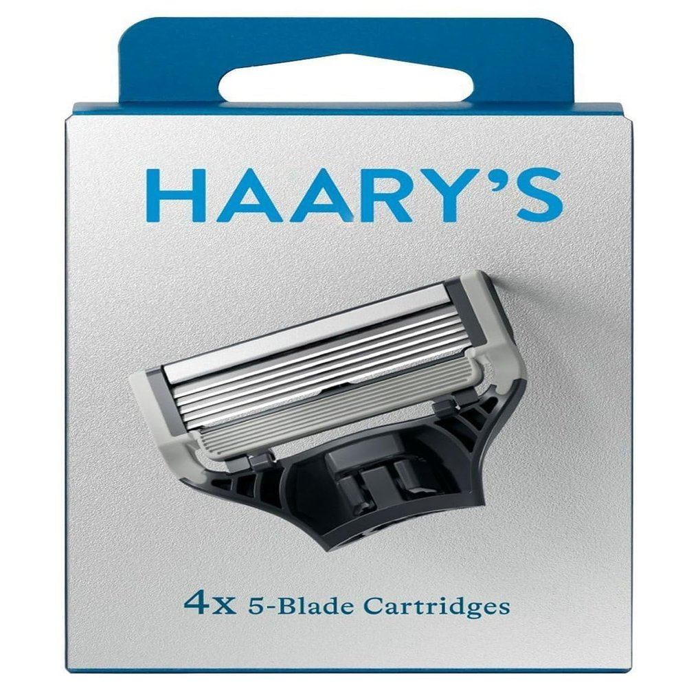 NEW Men's Razor Blade Refills, 4 Count, Sharper 5-Blade, For Close and Comfortable Shaves