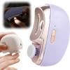 2 in 1 Electric Nail Clippers, Upgrade Electric Polishing Automatic Nail Clippers for Fingers and Toes, Electric Nail Trimmer for Senior Adults, 2 Adjustable Speeds (Purple) view 1