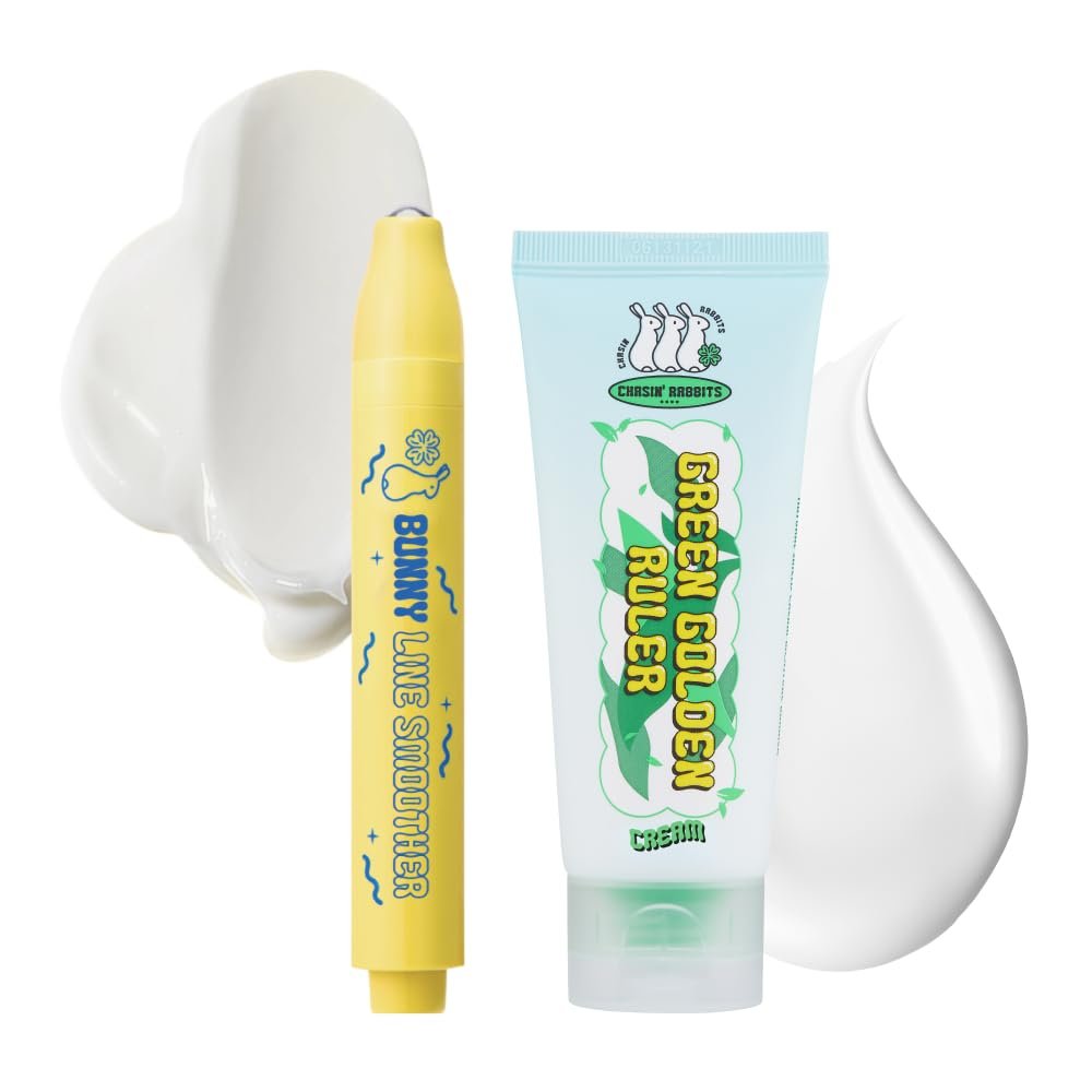 CHASIN' RABBITS Bunny Line Smoother 0.5 fl.oz & Green Golden Ruler Cream 2.53 fl.oz Bundle