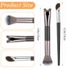 2 Pcs Corner Brush Eye Stamper, Nose Contour Brush for Nose Sculpting & Defining, U-Shaped & Fluffy Brushes Set, Angled Tilt Design for Cream and Liquid Products view 2