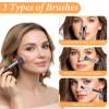 2 Pcs Corner Brush Eye Stamper, Nose Contour Brush for Nose Sculpting & Defining, U-Shaped & Fluffy Brushes Set, Angled Tilt Design for Cream and Liquid Products view 4
